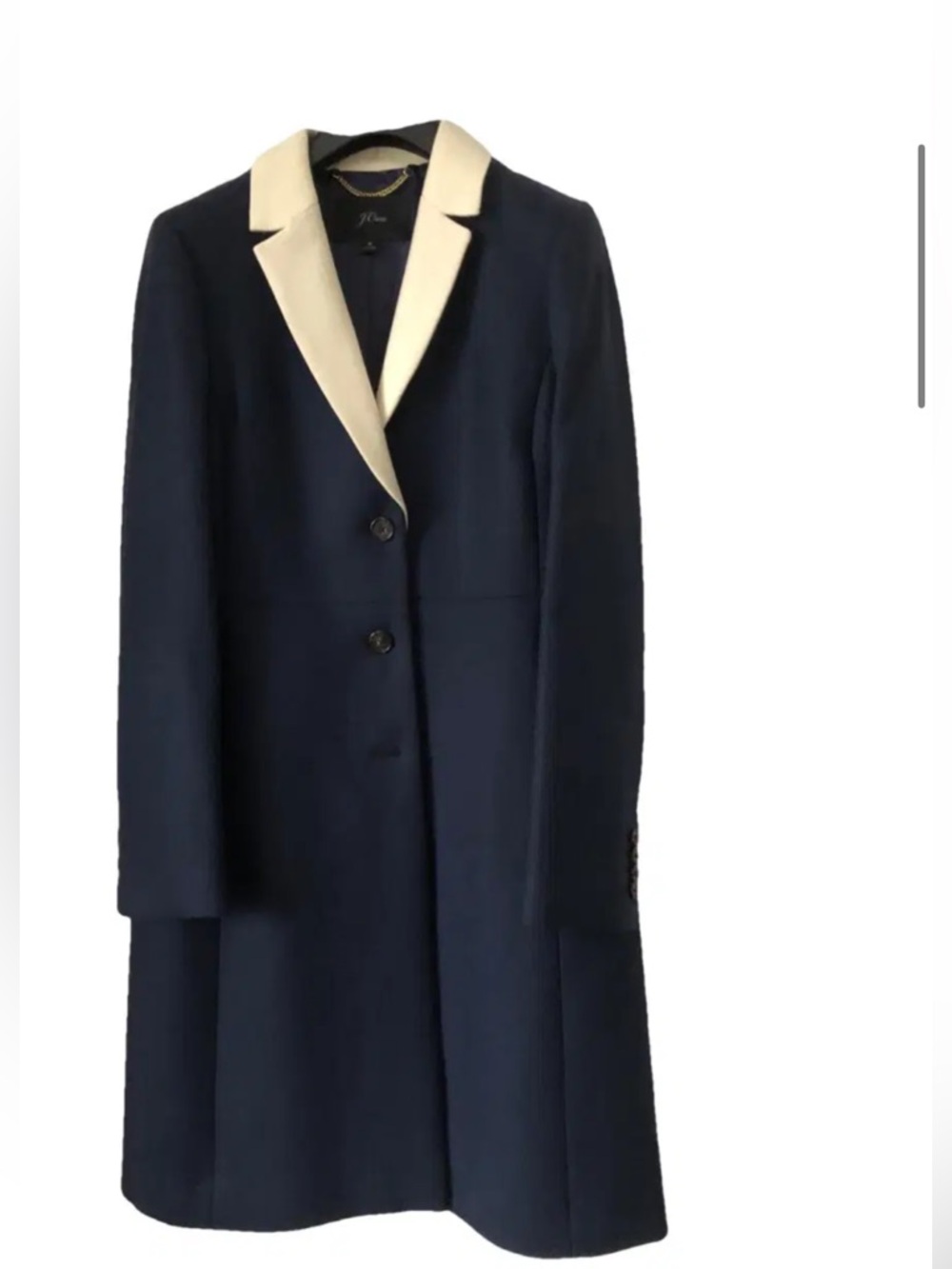 NWT J.Crew WOOL Contrast Lapel coat size 16 100% Wool